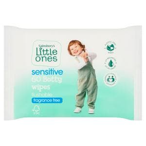 Sainsbury's Little Ones Sensitive Botty Wipes x60