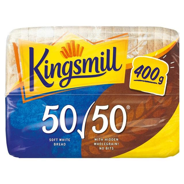 Kingsmill Medium Sliced 50/50 Bread 400g - gallery image 1