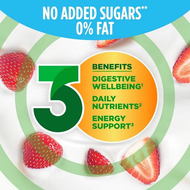 Activia Raspberry Fat Free No Added Sugar Gut Health Fruit Yoghurt Multipack 4 x 115g - gallery image 2