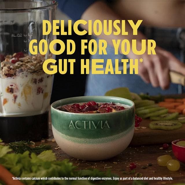 Activia Raspberry Fat Free No Added Sugar Gut Health Fruit Yoghurt Multipack 4 x 115g - gallery image 5