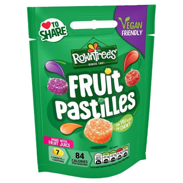 Rowntrees Fruit Pastilles Sweets Sharing Bag 143g - gallery image 2