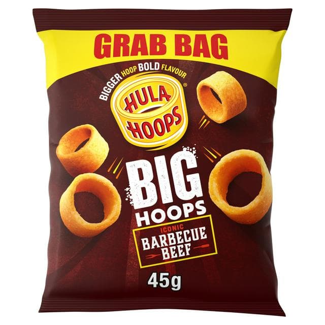 Big Hoops BBQ Beef Grab Bag Crisps 45g - gallery image 1