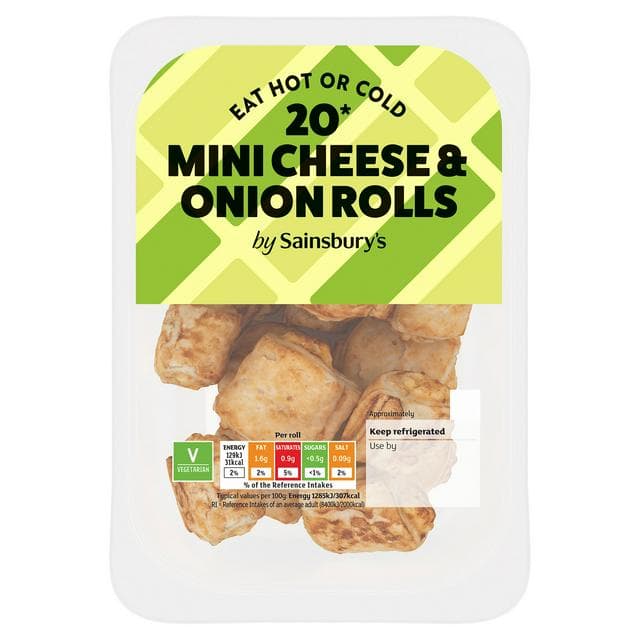 Sainsbury's Mini Cheese & Onion Rolls x20 200g - gallery image 1