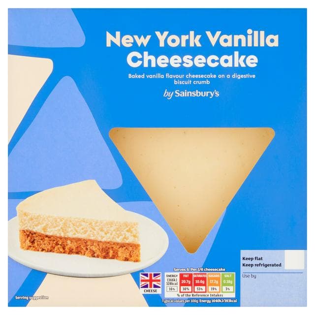 Sainsbury's New York Vanilla Cheesecake 500g - gallery image 1