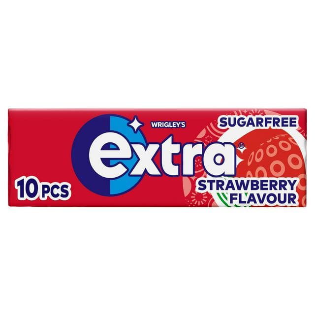 Extra Strawberry Flavour Sugarfree Chewing Gum 10 Pieces - gallery image 1