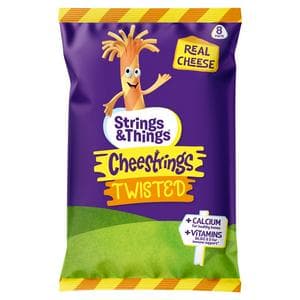 Strings & Things Twisted Cheestrings Cheese Snack x8 160g