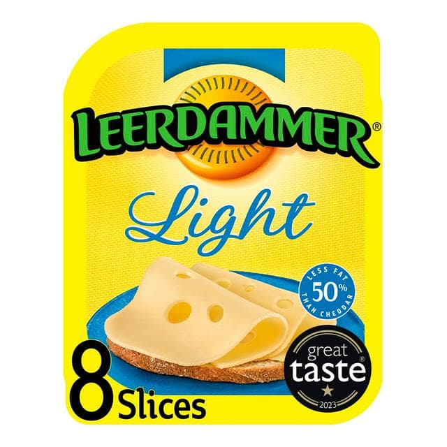 Leerdammer Light Dutch Cheese Slices x8 160g - gallery image 1