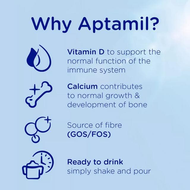 Aptamil 3 Toddler Milk Formula Liquid 1+ Years Ready To Feed 1L - gallery image 3