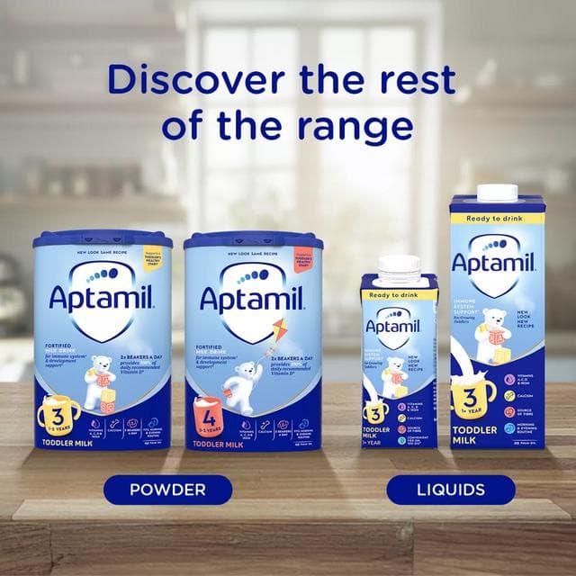 Aptamil 3 Toddler Milk Formula Liquid 1+ Years Ready To Feed 1L - gallery image 4