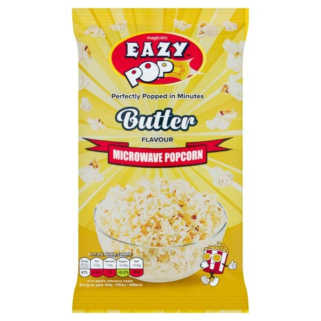 Eazypop Microwave Popcorn Butter 100g - gallery image 1