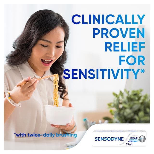 Sensodyne Whitening Repair & Protect Fluoride Daily Toothpaste 75ml - gallery image 2