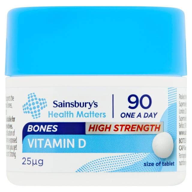Sainsbury's Bones Vitamin D Tablets 1 a Day x90 - gallery image 1