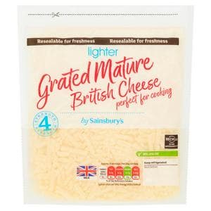 Sainsbury's Lighter Mature Grated Cheese 250g