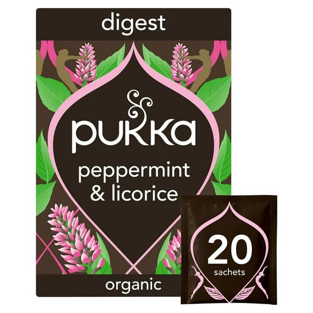 Pukka Organic Peppermint & Licorice Mint Tea Home Compostable Herbal Tea Bags x20 - gallery image 1
