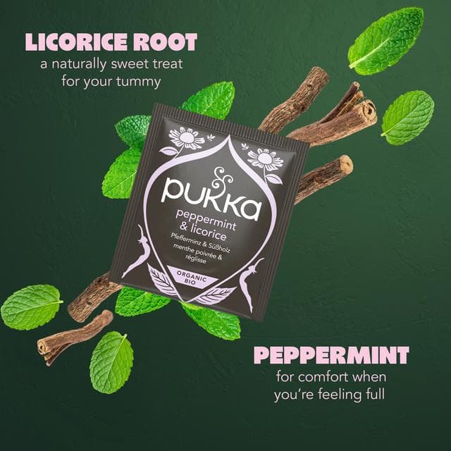 Pukka Organic Peppermint & Licorice Mint Tea Home Compostable Herbal Tea Bags x20 - gallery image 2