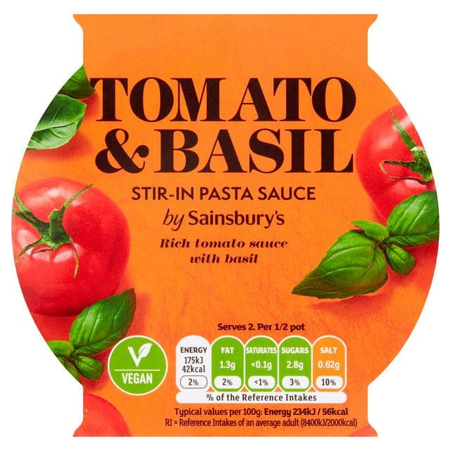 Sainsbury's Stir In Tomato & Basil Pasta Sauce 150g - gallery image 1