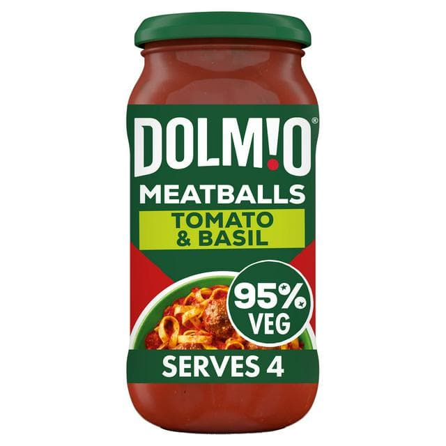 Dolmio Bolognese Meatball Tomato and Basil Pasta Sauce 450g - gallery image 1
