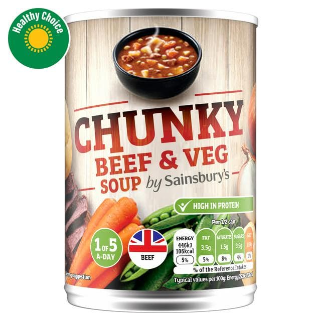Sainsbury's Chunky Beef & Vegetable Soup 400g - gallery image 1