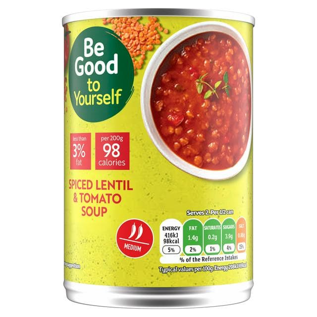 Sainsbury's Tomato & Spicy Lentil Soup, Be Good To Yourself 400g - gallery image 1