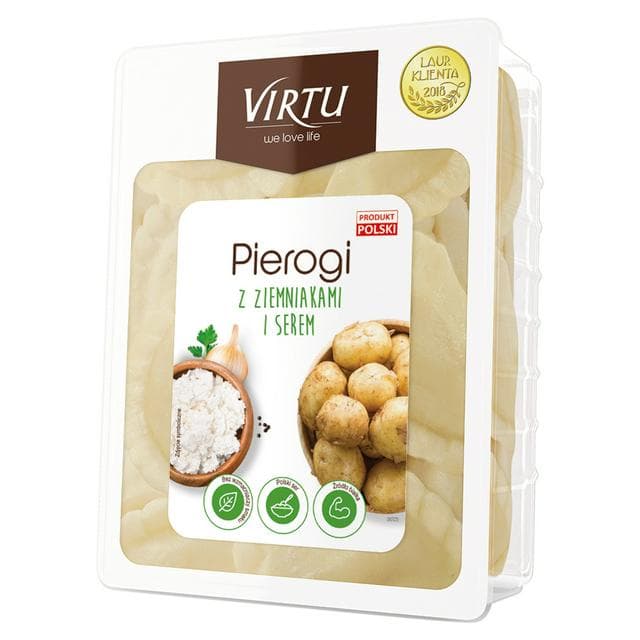Virtu Pierogi Dumplings with Cottage Cheese and Potatoes 400g - gallery image 1