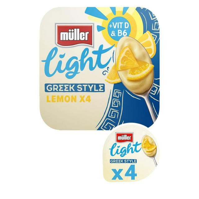 Müller Light Greek Style Luscious Lemon Yogurt 4x115g - gallery image 1