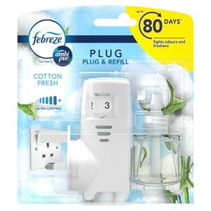 Febreze Ambi Pur Plug In Air Freshener Starter Kit Cotton Fresh