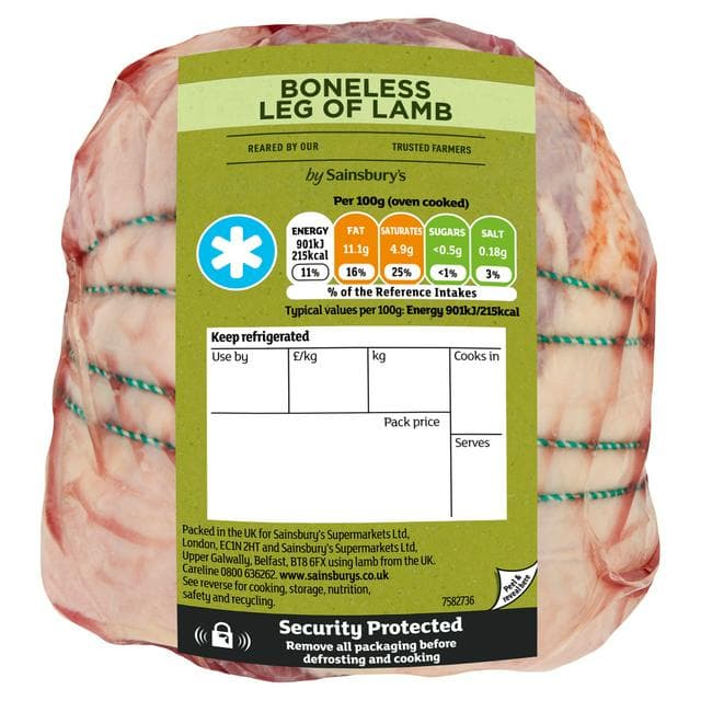 Sainsbury's British or New Zealand Lamb Boneless Leg (Approx. 750g) - gallery image 1