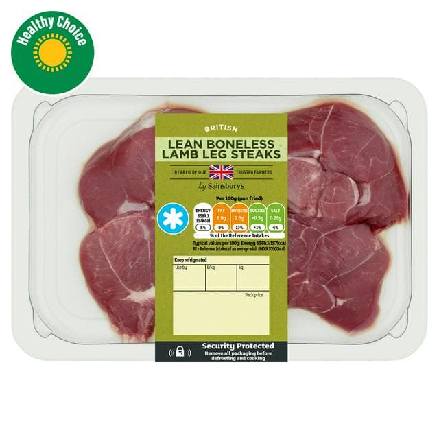 Sainsbury's British or New Zealand Lean Lamb Leg Steaks (Approx. 265g) - gallery image 1