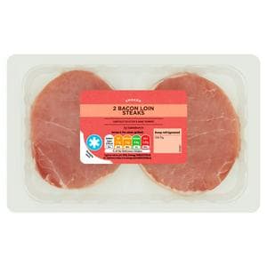 Sainsbury's Smoked Bacon Loin Steaks x2 250g