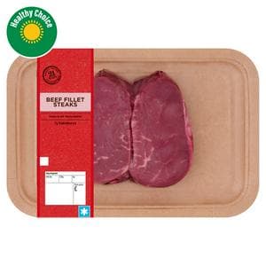 Sainsbury's British or Irish 21 Day Matured Beef Fillet Steak x2 (Approx. 300g)