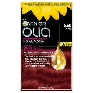 Garnier Olia Bold Permanent No Ammonia Hair Dye Intense Red 6.60