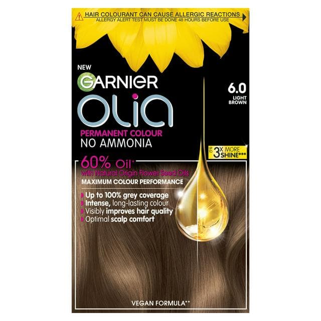Garnier Olia Permanent No Ammonia Hair Dye Light Brown 6.0 - gallery image 1