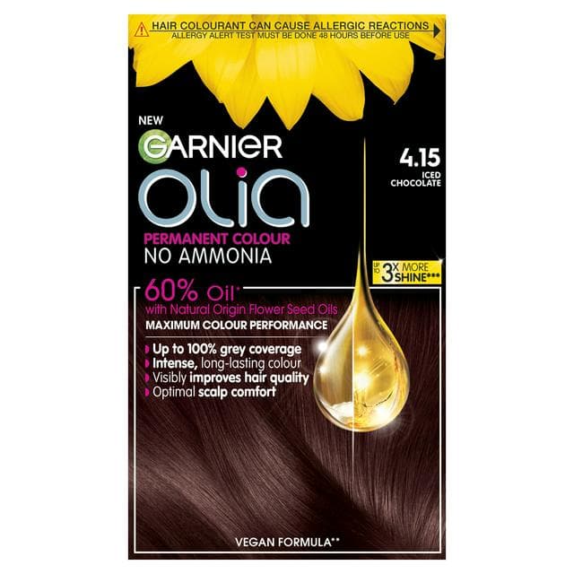 Garnier Olia Permanent No Ammonia Hair Dye Iced Chocolate Brown 4.15 - gallery image 1