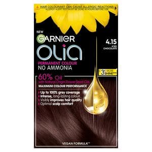 Garnier Olia Permanent No Ammonia Hair Dye Iced Chocolate Brown 4.15