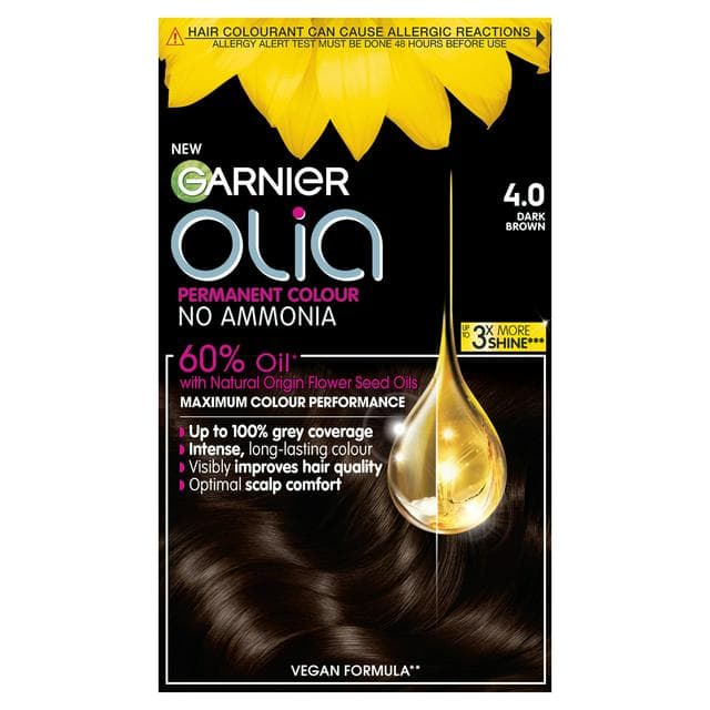 Garnier Olia Permanent No Ammonia Hair Dye Dark Brown 4.0 - gallery image 1
