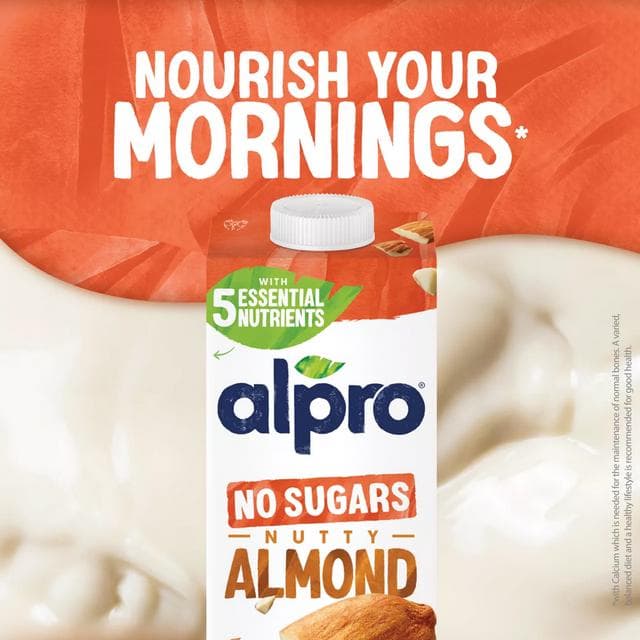 Alpro 1L Almond No Sugar Long Life Dairy Free Drink - gallery image 6