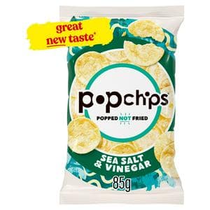 Popchips Sea Salt & Vinegar Sharing Crisps 85g