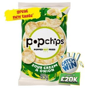 Popchips Sour Cream & Onion Sharing Crisps 85g