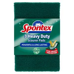 Spontex Heavy Duty Scouring Pads x3