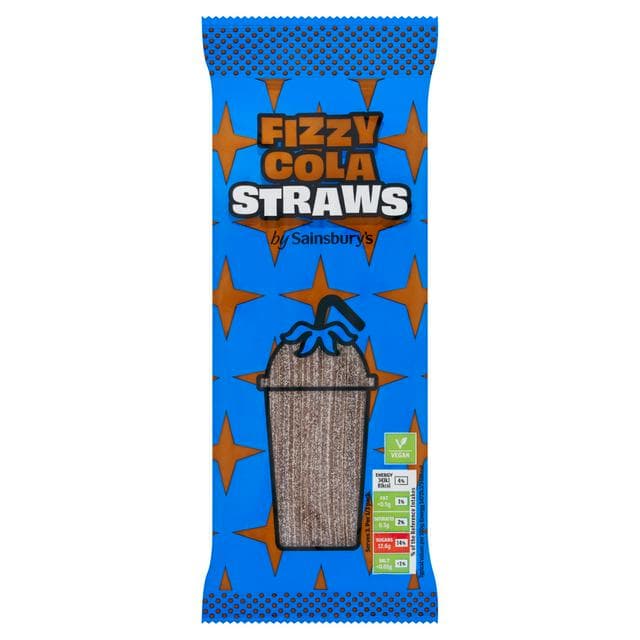 Sainsbury's Fizzy Cola Straw Sweets 70g - gallery image 1