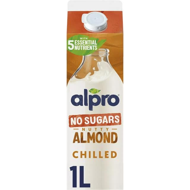 Alpro 1L Almond No Sugar Chilled Dairy Free Drink - gallery image 1