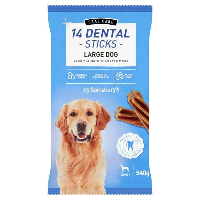 Sainsbury's Large Dog Dental Sticks 540g x14 - gallery image 1