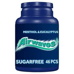 Airwaves Menthol & Eucalyptus Sugarfree Chewing Gum Pieces Bottle x46 64g