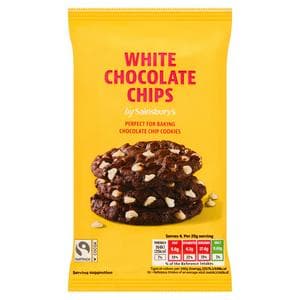 Sainsbury's White Chocolate Chips 100g