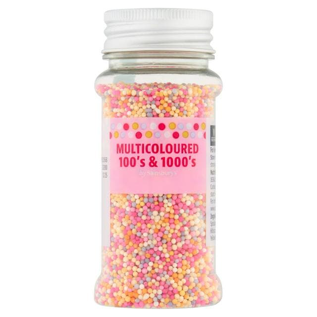 Sainsbury's Cake Decorations, Multi Coloured 100s & 1000s 80g - gallery image 1