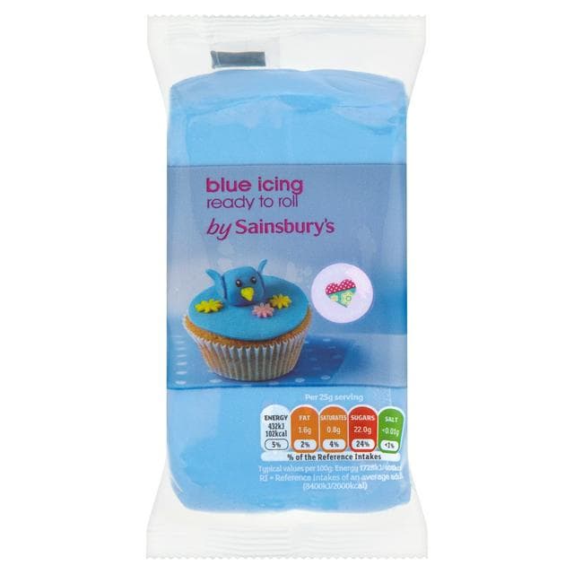 Sainsbury's Ready to Roll Blue Icing 250g - gallery image 1