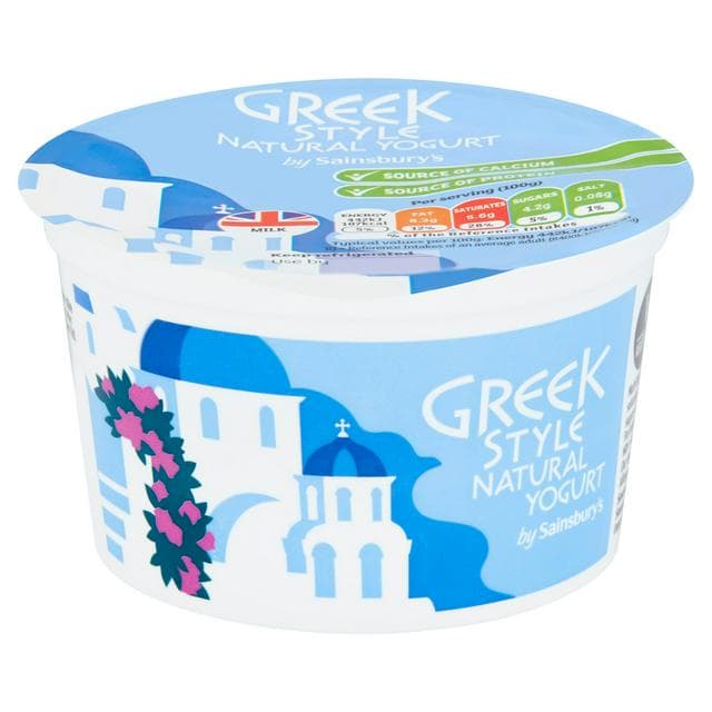 Sainsbury's Greek Style Natural Yogurt 200g - gallery image 1
