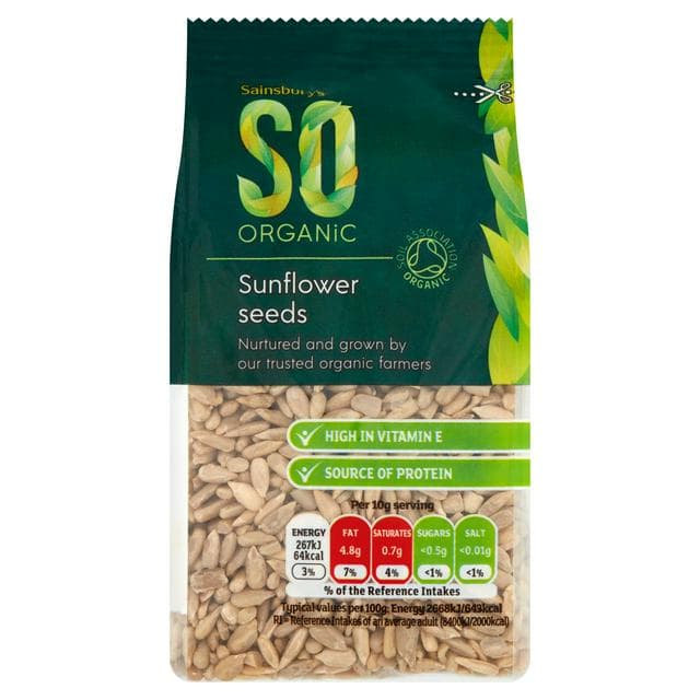 Sainsbury's Sunflower Seeds, SO Organic 100g - gallery image 1