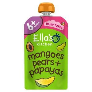 Ella's Kitchen Organic Mangoes, Pears & Papaya Baby Food Pouch 4+ Months 120g