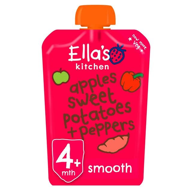 Ella's Kitchen Organic Apples, Sweet Potatoes & Peppers Baby Food Pouch 4+ Months 120g - gallery image 1